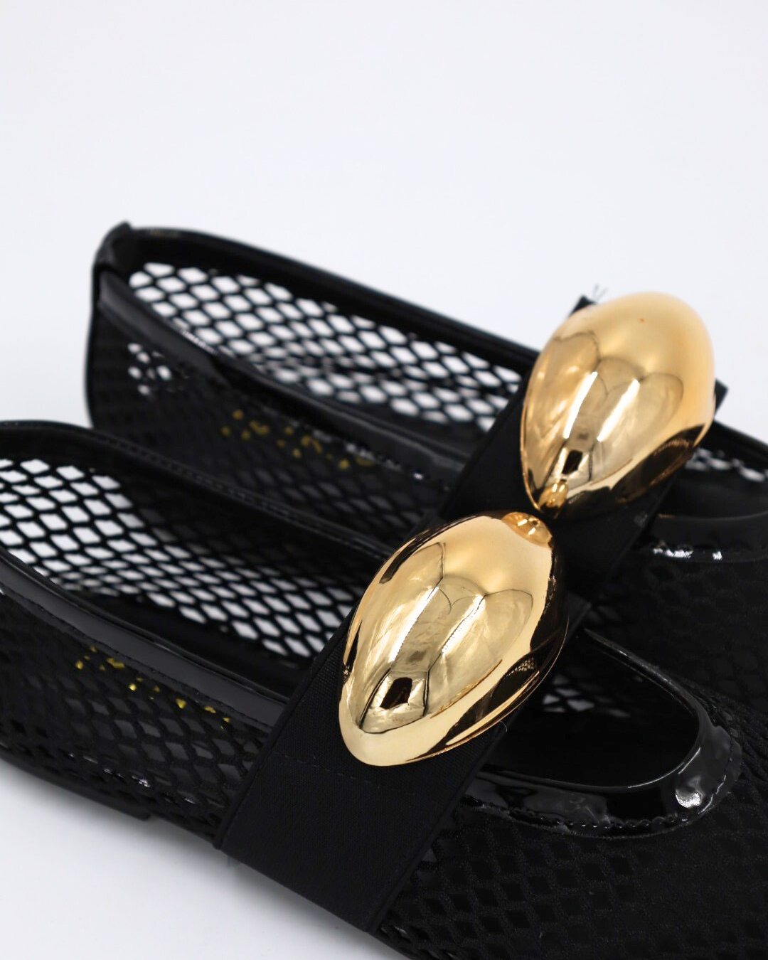 Michaela Gold Stud Flat